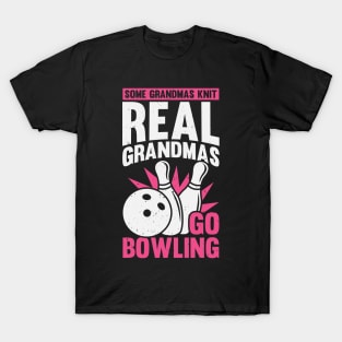 Bowling Player Grandma Bowler Grandmother Gift T-Shirt